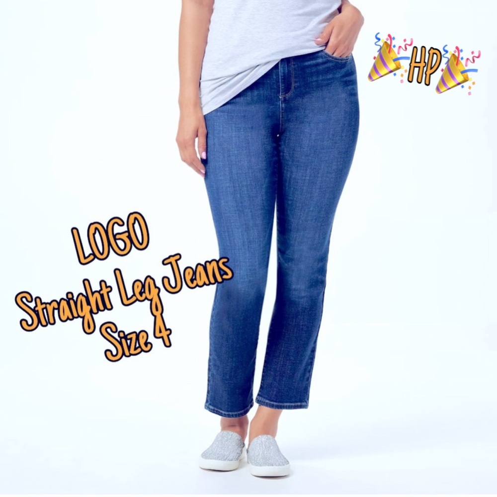 🎉HP🎉 Amazing Condition LOGO Straight Ankle Jeans Size 4